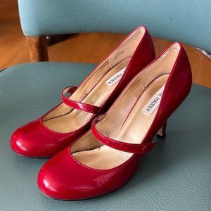 Steve Madden - Red Patent Leather - Size 8 1/2 - 3" heel